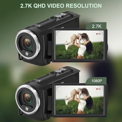 VENOPTIX 2.7K QHD Digital Camcorder with 16X Zoom