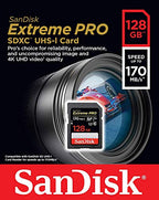 SanDisk 128G_SD_Extreme_Pro_R6 Memory Card Reader Bundle