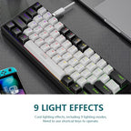 ELMWODHJ 60% Compact Wired Mechanical Gaming Keyboard