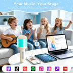 StageSound Kids Karaoke Microphone with Bluetooth and LED Lights