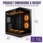 Evounic Micro-ATX Mini-Tower Gaming Case with 650W PSU