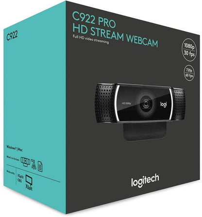 Logitech 960-001090 HD C922 Pro Webcam 1080p