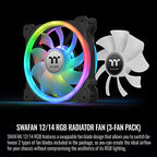 Thermaltake CL-F137-PL12SW-A SWAFAN 12 RGB Fan 3-Pack