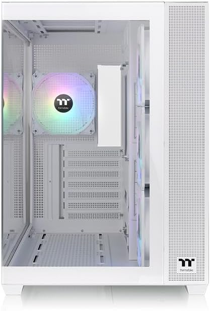 Thermaltake View 380 Snow ATX Case ARGB Fans