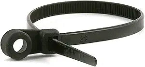 Monoprice 105785 8-Inch Mountable Head Cable Tie 100-Pack