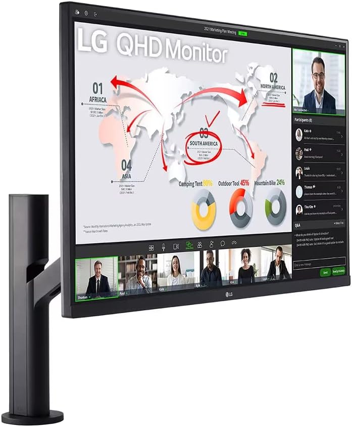LG 32BP88Q-B 32" QHD IPS Ergo USB-C Monitor