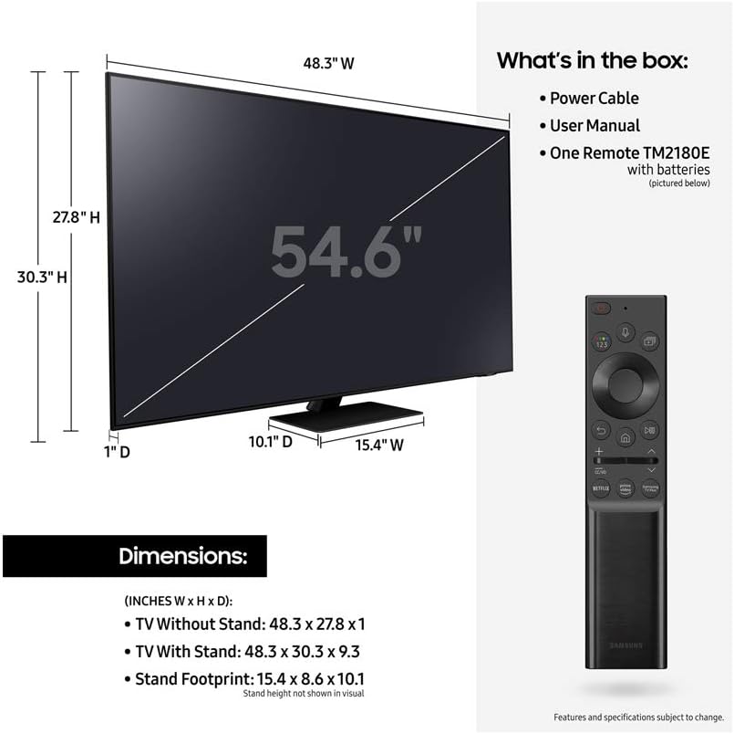 Samsung E18SAMQN55QN85AA 55" Neo QLED 4K Smart TV Bundle