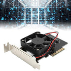 Aurovibe NVMe M.2 to PCIe x4 Adapter Card with Cooling Fan