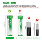 CASFROM 3200mAh Ni-MH Button Top Rechargeable Batteries