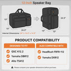 Amazing Fair 12-Inch Speaker Bag with Corner Protection Pads