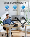 HUANUO FlowLift Full-Motion Dual Monitor Desk Mount
