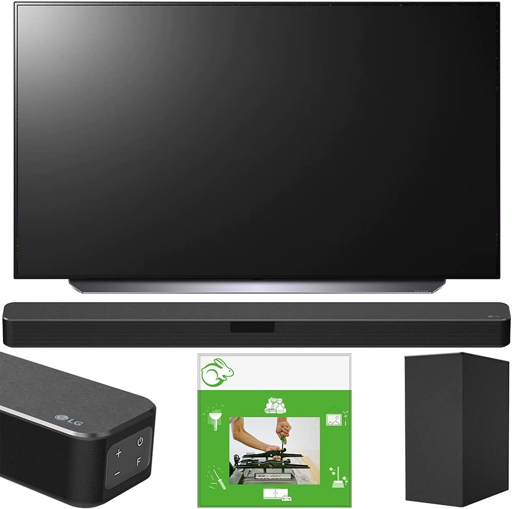 LG OLED77C1PUB 77-Inch 4K Smart OLED TV Bundle