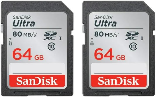 SanDisk SDXC UHS-I Ultra 64GB 2-Pack Memory Card
