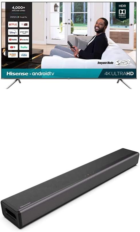 Hisense 85H6570G 85-Inch 4K Android Smart TV Bundle