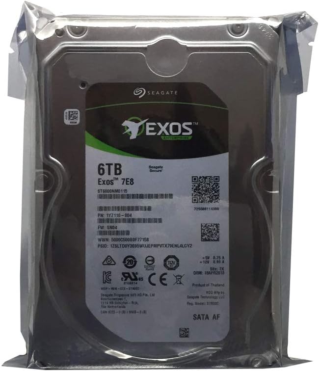 Seagate ST6000NM0115 HDD - 6TB Enterprise 7200 RPM SATA Drive