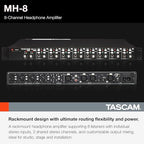 Tascam MH-8 8-Output Stereo Headphone Amplifier