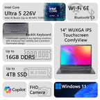 Delca Acer Aspire 14 AI Touchscreen Laptop, Intel Core Ultra 5