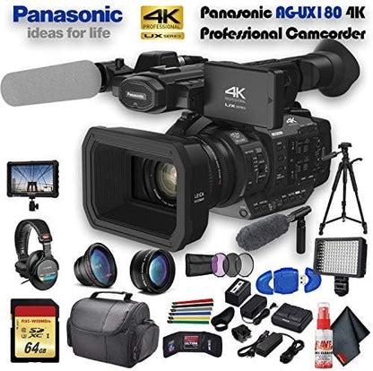 Panasonic 6PANAGUX180GP4 AG-UX180 4K Pro Camcorder - Bundle