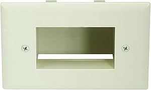 Monoprice 106623 Easy Mount Low Voltage Wall Plate - Ivory — main product image
