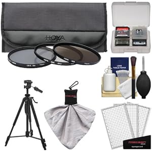 Hoya K-55512-02 72mm 3-Piece Filter Set with Tripod