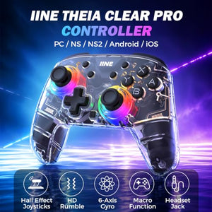 IINE Theia Clear Pro Hall Effect Gaming Controller