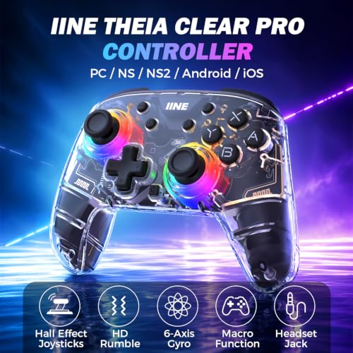 IINE Theia Clear Pro Hall Effect Gaming Controller — main product image