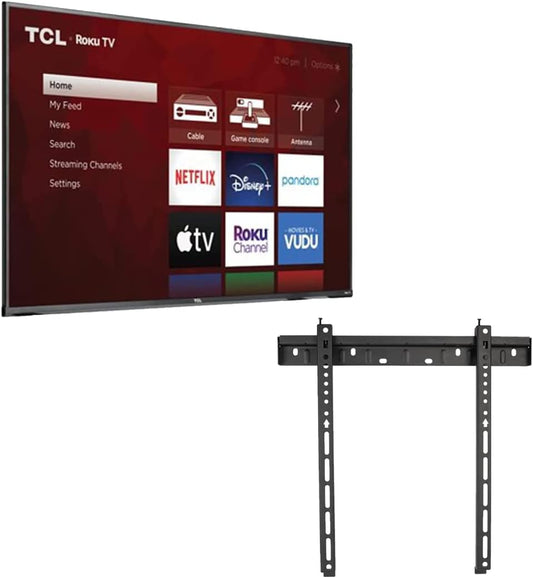 TCL 55-Inch 55S431 4K UHD HDR Smart TV - Renewed, Wall Mount