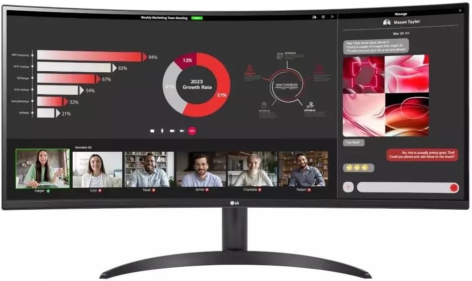 LG 195174016381 34" UltraWide Curved 100Hz Monitor