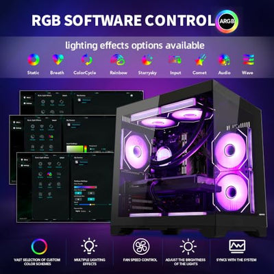 HOENGAGER Panorama RTX 5070 Ryzen 7 Gaming Desktop PC