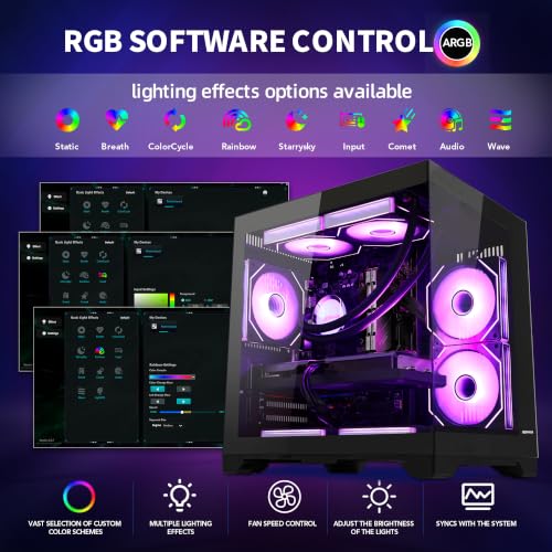 HOENGAGER Panorama Ryzen 7 RTX 5070 Prebuilt Gaming Desktop — main product image