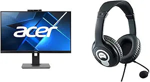 Acer B247Y FHD IPS Webcam Monitor with Headset