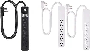GE 37816 & 46867 6-Outlet Power Strip 2-Pack