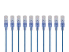 Monoprice 129436 Cat6A 2ft Blue Ethernet Cable 10-Pack