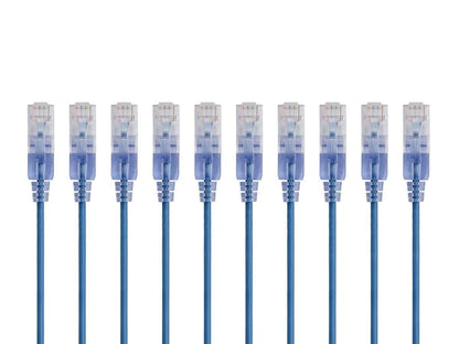 Monoprice 129436 Cat6A 2ft Blue Ethernet Cable 10-Pack