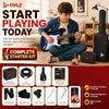 Pyle Blue Burst ST-Style Electric Guitar Starter Kit with Amp