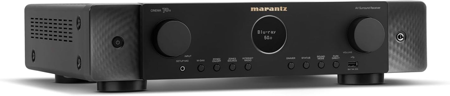 Marantz CINEMA 70S 7.2-Ch 8K AV Receiver - Dolby Atmos, HEOS