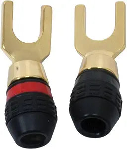 GE 22797 Flat Angle Speaker Spade Connectors — main product image