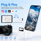 Generic Dual-Slot USB-C SD Card Reader with Charging Port