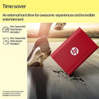 HP Portable P500 500GB External SSD Red