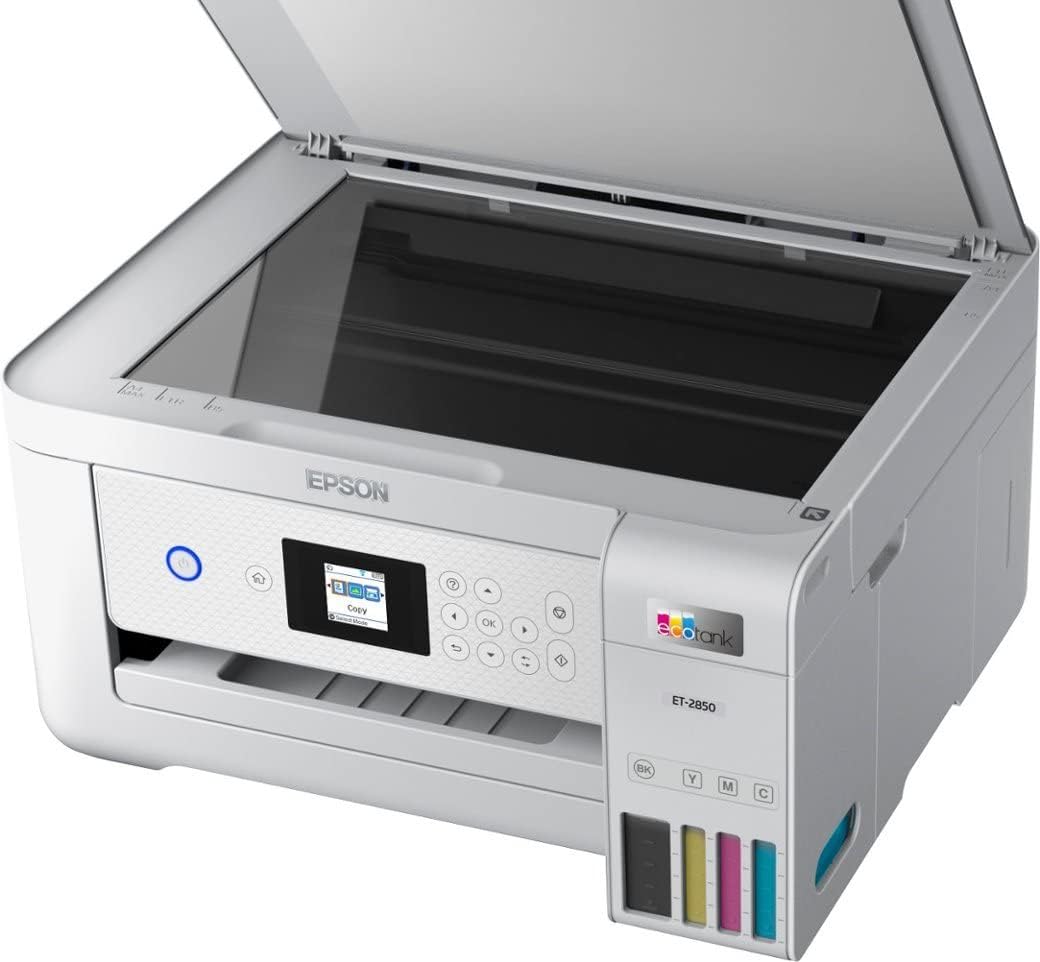 Epson ET-2850 EcoTank Wireless All-in-One Printer, White