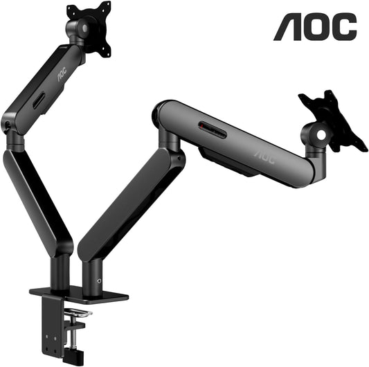 AOC AM420G Dual Monitor Desk Mount - 17-34 Inch Adjustable Stand