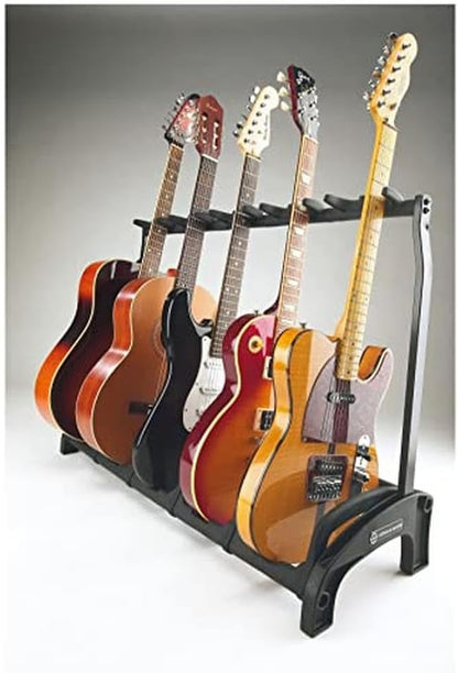 K&M 17515.016.55 Guardian 5-Guitar Rack Stand Black