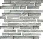 MSI AMZ-MD-00177-SAM Silver Canvas Glass Tile Sample