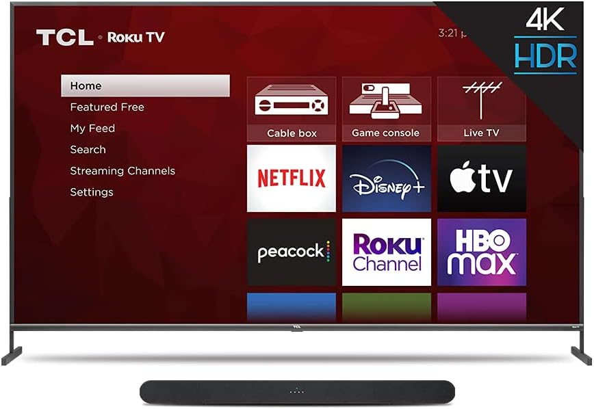 TCL 4-Series 85" 4K UHD Roku Smart TV Bundle