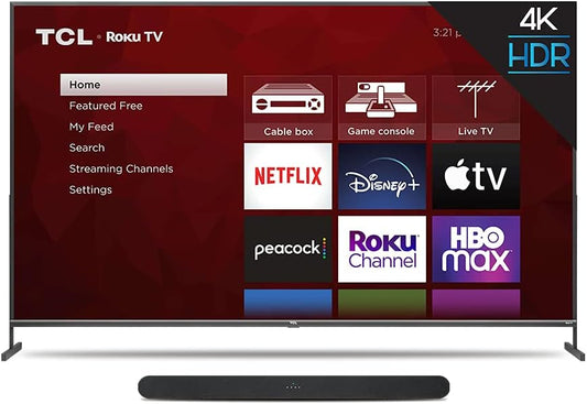 TCL 4-Series 85" 4K UHD Roku Smart TV Bundle