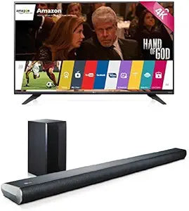 LG 60UF7700 60-Inch 4K Ultra HD TV Sound Bar Bundle