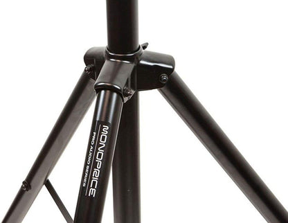 Monoprice Air Cushioned PA Speaker Stands - Heavy Duty Steel Pair