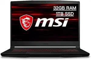 MSI GF63-10SCXR-222US 15.6" Gaming Laptop i5 GTX1650 32GB 1TB