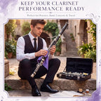 Yinder Silk Bass Clarinet Cleaning Swabs, 4-Pack Purple