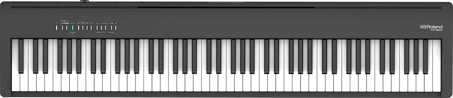 Roland FP-30X-BK 88-Key Digital Piano Bundle